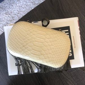 House of Harlow 1960 Fringe Clutch